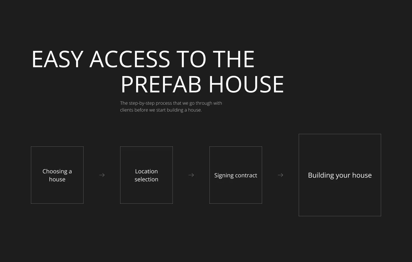 Four-step prefab process section