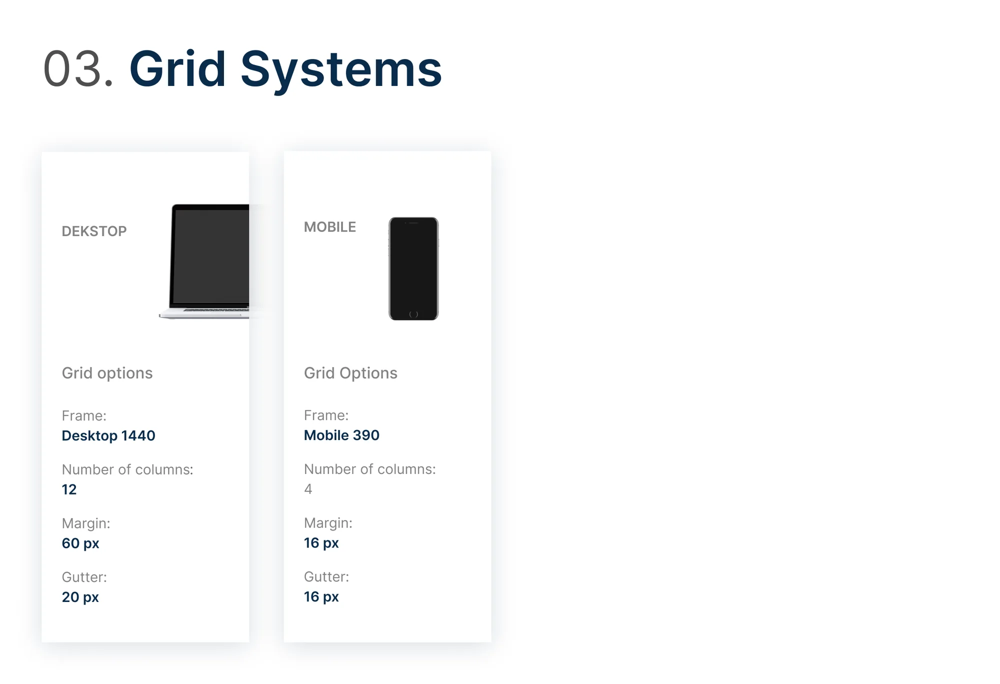 Firely grid system for desktop and mobile