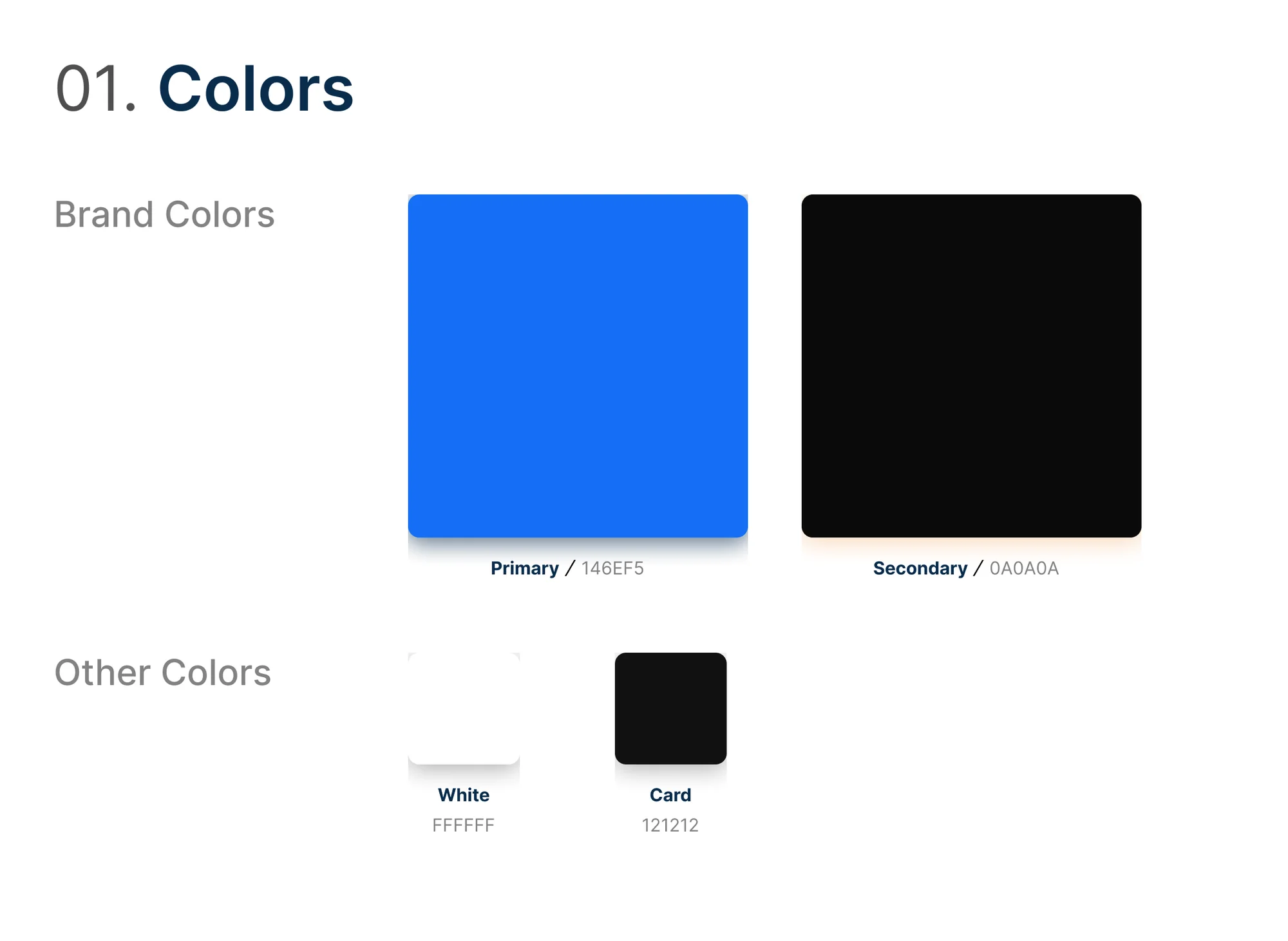 Photography site colour palette